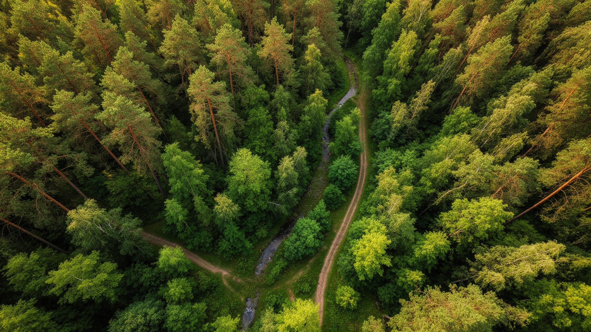 Bosco visto dall'alto — materiali ecosostenibili Studio 3MG